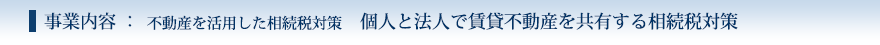 個人と法人で賃貸不動産を共有する相続税対策
